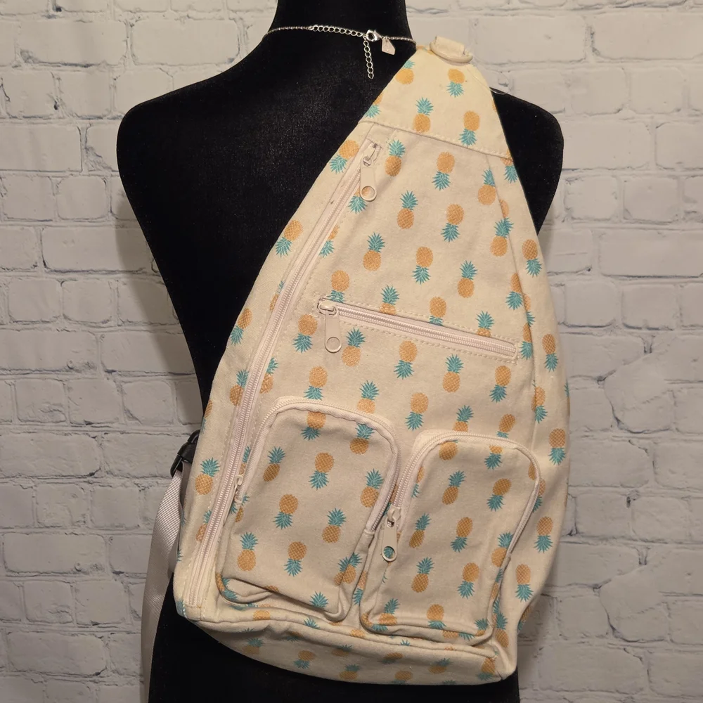 Pineapple Print‎ Sling Backpack